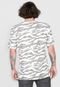 Camiseta New Era Essentials Snow Camo Pocket Off-White/Cinza - Marca New Era