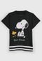 Camiseta Tricae por Snoopy Infantil Woodstock Tal Mãe Tal Filha Preta  - Marca Tricae por Snoopy