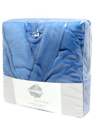 Roupão Corttex Home Design Flannel G Azul