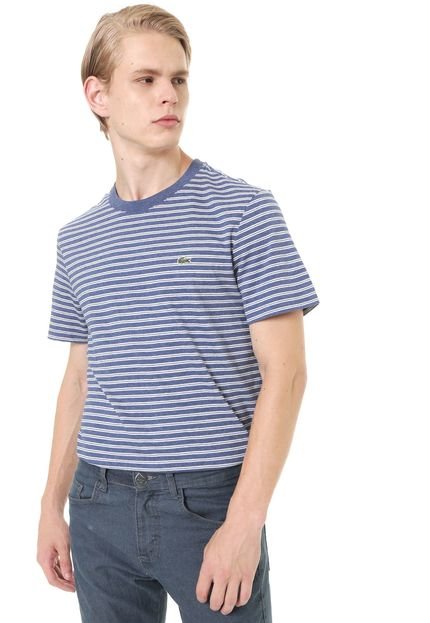 Camiseta Lacoste Listrada Azul - Marca Lacoste