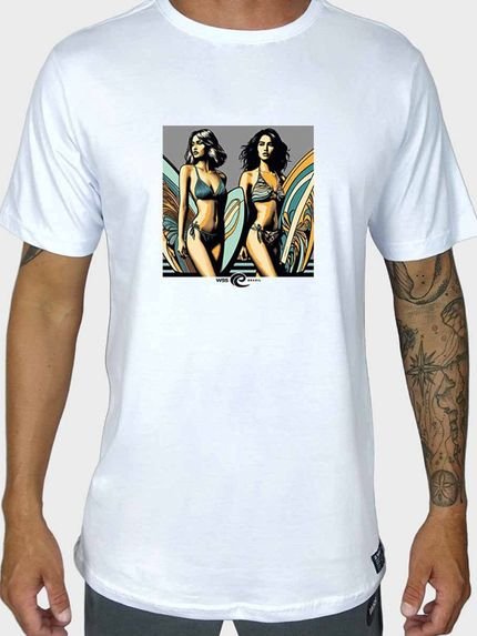 Camiseta Branca Masculina San Andreas Prime WSS - Marca WSS Brasil