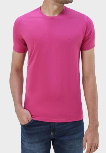 Camiseta Basica Ogochi Slim Fit.  Pink - Marca Ogochi