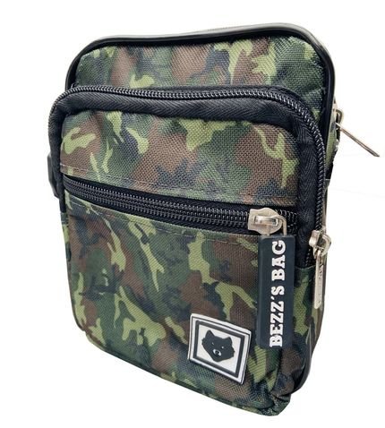 Shoulder Bag Bezz Mini Bolsa Tira Colo Necessaire Pochete Unisexx Verde Militar - Marca BEZZTER