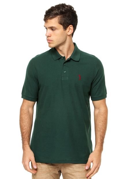 Camisa Polo Manga Curta Aleatory Tradicional Bordado Verde - Marca Aleatory