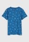 Camiseta Malwee Kids Infantil Full Print Azul - Marca Malwee Kids