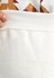 Blusa de Moletom Flanelada Fechada Mr Kitsch Logo Off-White - Marca MR. KITSCH