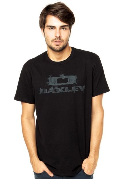 Camiseta MC Oakley Stain Logo Jet Black - Marca Oakley