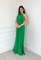Vestido Longo Frente Única Amarração Esther Verde - Marca Cia do Vestido