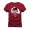 Camiseta Plus Size Unissex Algodão Estampada Monkey Fumaça - Bordô - Marca Nexstar