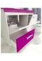 Gabinete para Banheiro 80 cm com 2 Peças Vetro 13 Branco e Violeta Tomdo - Marca Tomdo