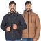 Jaqueta Masculina Dupla Face Sarja Puffer Com Capuz E Bolsos - Marca Zafina