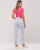 Calça Jeans Mom Feminina Cintura Alta 101vibes 100% Algodão 00101 Ice Consciência - Marca Consciência