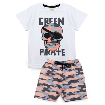 Conjunto Infantil Masculino Green Pirate Branco 000193 Ease Kids - Marca Ease