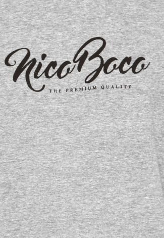 Camiseta Nicoboco Flowers Shape Cinza
