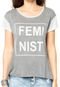 Camiseta Shoulder Feminist Cinza - Marca Shoulder