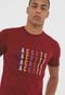 Camiseta Lacoste Lettering Vinho - Marca Lacoste