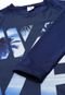 Camiseta Tip Top Proteção Solar UV Menino Escrita Azul - Marca Tip Top