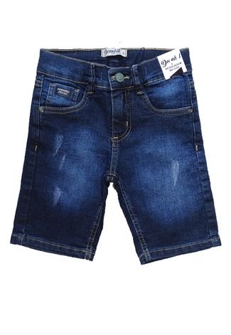 Bermuda Jeans Shorts Manabana Menino Azul