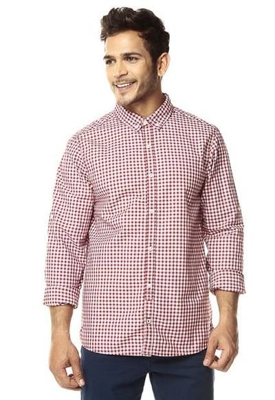 Camisa roja con blanco cheap