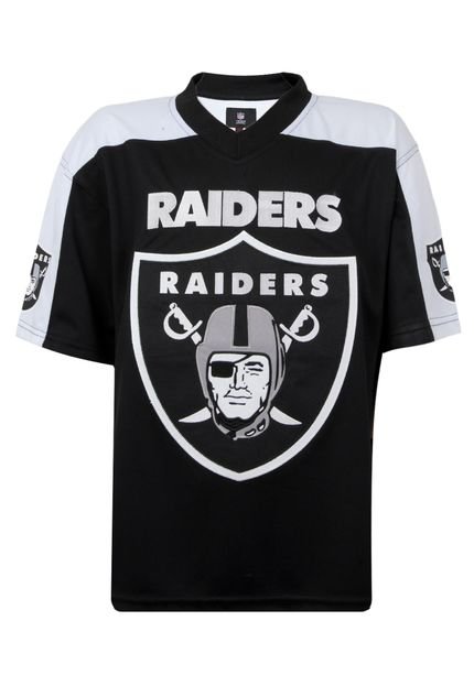 Camiseta New Era Jersey Raiders Youth Juv Preta - Marca New Era