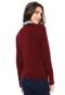 Cardigan For Why Tricot Texturizado Vinho - Marca For Why