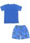 Pijama Tricae Curto Menino Brilha no Escuro Azul - Marca Tricae
