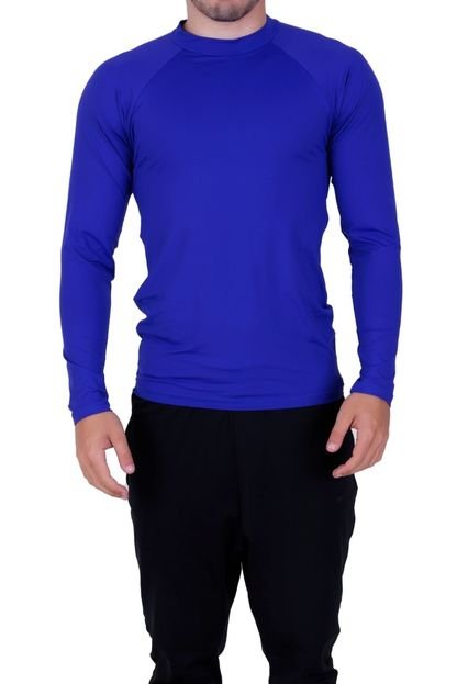 Blusa Térmica UV 50  Proteção Solar Camisa para Academia Fitness Masculina Azul - Marca TERRA E MAR MODAS