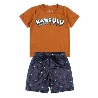 Conjunto Infantil Menino Kangulu Caramelo