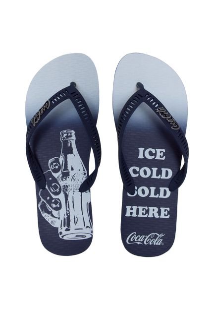 Chinelo Coca-Cola Shoes Ice Cold Azul-Marinho - Marca Coca Cola