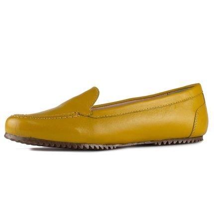 Sapatilha Mocassim Feminino Sandro Moscoloni Couro Rafaela Yellow Yellow Mostard - Marca Sandro Moscoloni