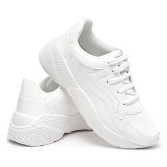 Tênis Feminino Branco Casual Vili Chunk Sneaker