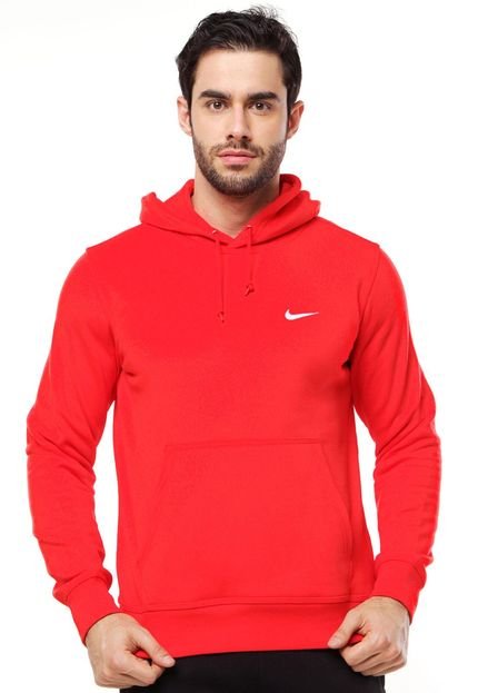 Blusa Nike Sportswear Club Hoody-Swoosh Challenge Vermelha - Marca Nike Sportswear