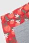 Kit 2pçs Legging Tricae Infantil Floral Cinza/Vermelho - Marca Tricae