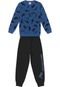 Conjunto Infantil Masculino Camiseta Com Calça  Azul - Marca Rovitex
