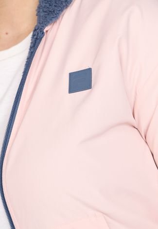 Jaqueta Dupla Face Fila Fur Rosa/Azul