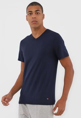 Kit 3pçs Camiseta Tommy Hilfiger Lisa Cinza/Branco