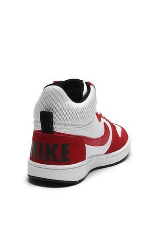Tênis Nike Sportswear Court Borough mid Branco/Vermelho