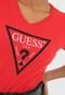 Camiseta Guess Logo Triângulo Vermelha - Marca Guess