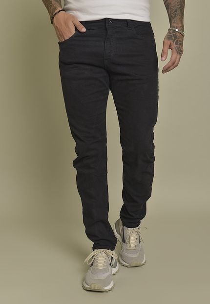 Calça Sarja Slim Fit Dialogo Jeans Color Casual Preto Masculino - Marca Dialogo Jeans