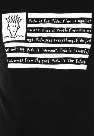 Camiseta Fido Dido Fido Is For Fido Preta