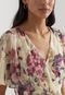 Vestido Lauren Ralph Lauren Curto Floral Bege - Marca Lauren Ralph Lauren