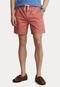 Short Sarja Polo Ralph Lauren Reta Logo Bordado Coral - Marca Polo Ralph Lauren