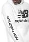 Moletom Flanelado Fechado New Balance Logo Branca - Marca New Balance