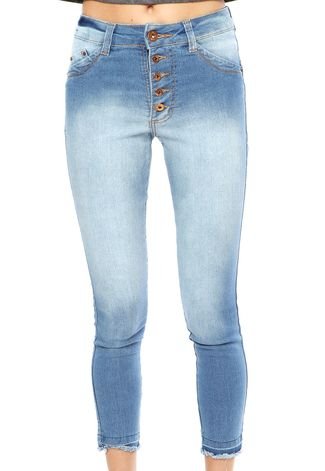Calça Jeans Biotipo Corpete Azul