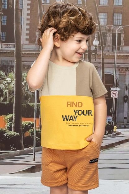 Conjunto Infantil Menino Estampado Find Your Way Colorittá Bege - Marca Colorittá