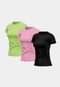 Kit 3 Camisetas Manga Curta Feminina Dry Básica Lisa Proteção Solar UV Térmica Blusa Academia Esporte Camisa - Marca ADRIBEN