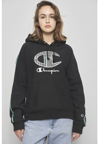 Poleron Casual Negro Champion R W Producto De Segunda Mano