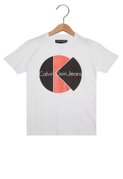 Camiseta Calvin Klein Kids Estampa Infantil Branca - Marca Calvin Klein Kids