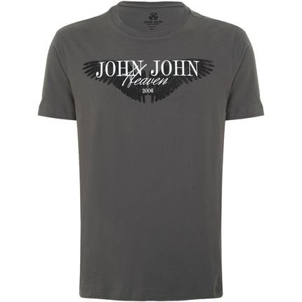 Camiseta John John Slim Angel In24 Cinza Escuro Masculino - Marca John John