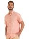 Camisa Forum Masculina Manga Curta Modal Relax Rosa Mescla - Marca Forum